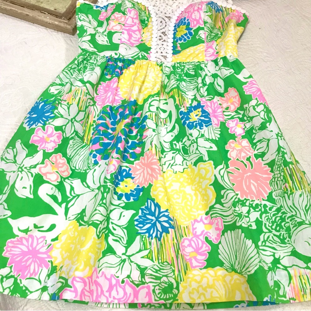 Lilly Pulitzer Reagan Dress Hibiscus Stroll - Picture 5 of 16